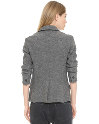 Женский серый шерстяной пиджак от Nili Lotan