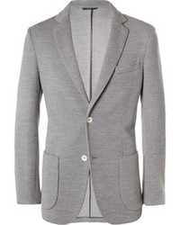 Мужской серый шерстяной пиджак от Brioni