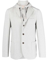 Мужской серый шерстяной пиджак от Eleventy