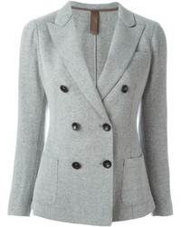 Женский серый шерстяной пиджак от Eleventy