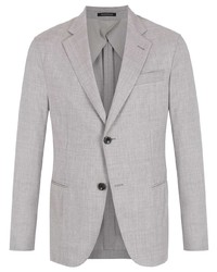 Мужской серый шерстяной пиджак от Emporio Armani