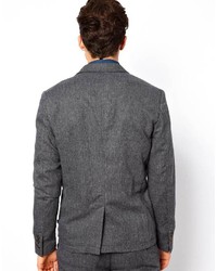 Мужской серый шерстяной пиджак от Farah