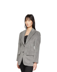 Женский серый шерстяной пиджак от Alexander Wang