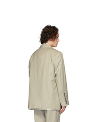 Мужской серый шерстяной пиджак от Martin Asbjorn