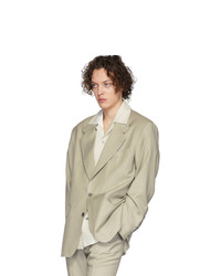 Мужской серый шерстяной пиджак от Martin Asbjorn