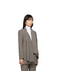 Женский серый шерстяной пиджак от Tibi