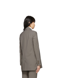 Женский серый шерстяной пиджак от Tibi