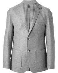 Мужской серый шерстяной пиджак от Hugo Boss