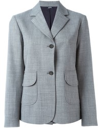 Женский серый шерстяной пиджак от Jil Sander Navy