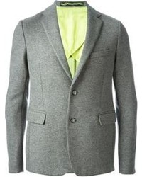 Мужской серый шерстяной пиджак от Kenzo