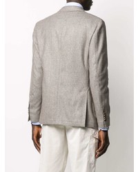 Мужской серый шерстяной пиджак от Lardini