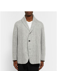 Мужской серый шерстяной пиджак от Issey Miyake