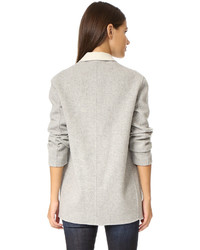 Женский серый шерстяной пиджак от Rag & Bone