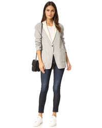 Женский серый шерстяной пиджак от Rag & Bone