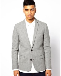 Мужской серый шерстяной пиджак от Minimum