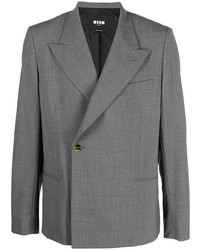 Мужской серый шерстяной пиджак от MSGM