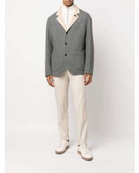 Мужской серый шерстяной пиджак от Brunello Cucinelli