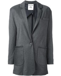 Женский серый шерстяной пиджак от Semi-Couture
