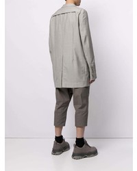 Мужской серый шерстяной пиджак от Rick Owens