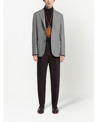 Мужской серый шерстяной пиджак от Zegna