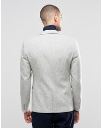 Мужской серый шерстяной пиджак от Asos