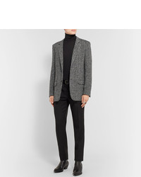 Мужской серый шерстяной пиджак от Saint Laurent