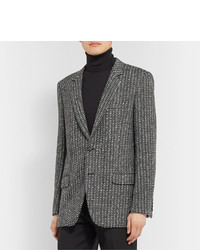 Мужской серый шерстяной пиджак от Saint Laurent