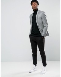 Мужской серый шерстяной пиджак от Asos