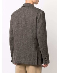 Мужской серый шерстяной пиджак от Uma Wang