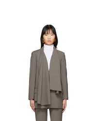 Женский серый шерстяной пиджак от Tibi