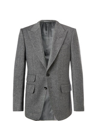Мужской серый шерстяной пиджак от Tom Ford