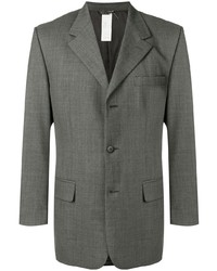 Мужской серый шерстяной пиджак от Versace Pre-Owned
