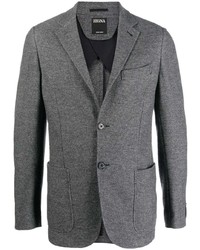 Мужской серый шерстяной пиджак от Zegna