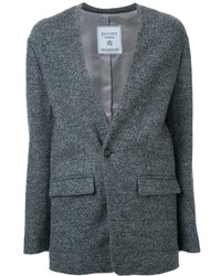 Женский серый шерстяной пиджак