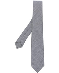 Серый шерстяной плетеный галстук