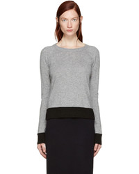 Женский серый шерстяной свитер в горизонтальную полоску от Rag & Bone