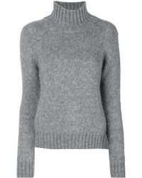 Женский серый шерстяной свитер от Dondup