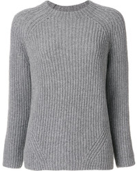 Женский серый шерстяной свитер от Eleventy