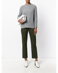 Женский серый шерстяной свитер от Eleventy