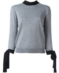Женский серый шерстяной свитер от MSGM