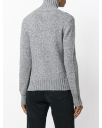 Женский серый шерстяной свитер от Dondup