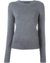 Женский серый шерстяной свитер от Vanessa Seward