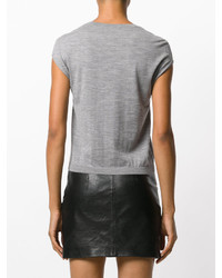 Серый шерстяной укороченный топ от Hemisphere