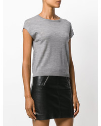 Серый шерстяной укороченный топ от Hemisphere