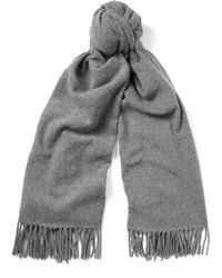 Мужской серый шерстяной шарф от Acne Studios