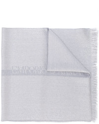 Мужской серый шерстяной шарф от Emporio Armani