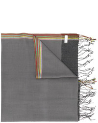 Мужской серый шерстяной шарф от Paul Smith