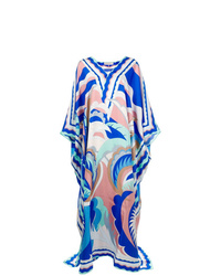 Синее вечернее платье с принтом от Emilio Pucci