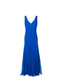 Синее вечернее платье от Alberta Ferretti