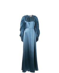 Синее вечернее платье от Roksanda